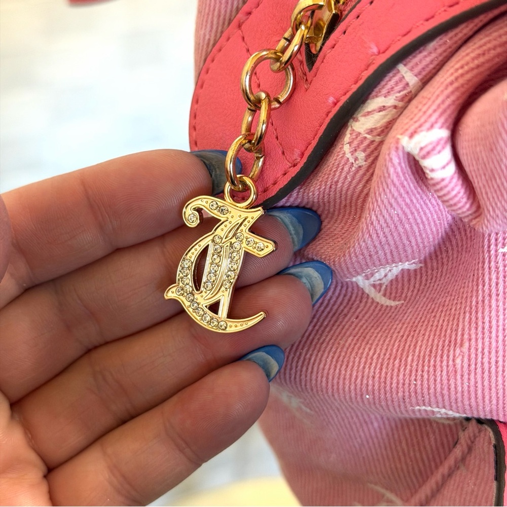 Juicy Couture Pink Women's Monogram Backpack Handbag 10X10 - Picture 9 of 14
